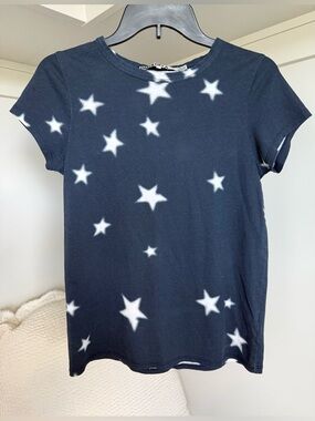 Pam & Gela Navy & White Star Print Tee size Small